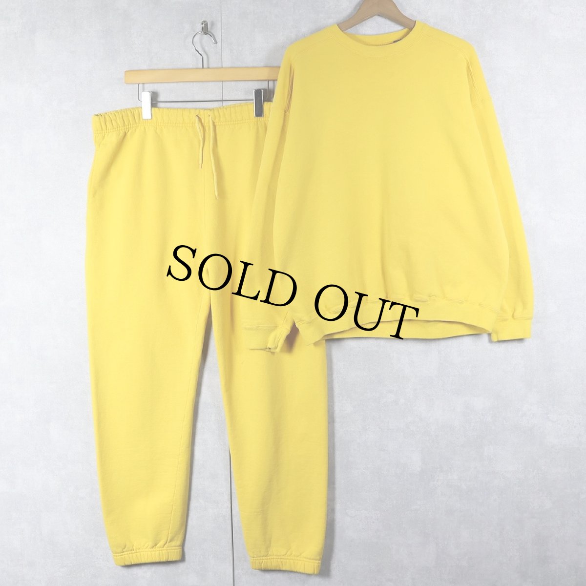 画像1: 90's GAP USA製 無地スウェット/パンツ SETUP M/L (1)