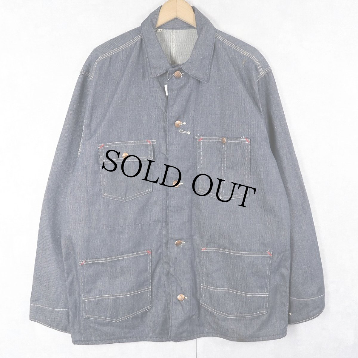 画像1: 60〜70's MONTGOMERY WARD デニムカバーオール SIZE44 (1)