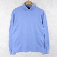 画像1: 80〜90's Eddie Bauer USA製 無地 タートルネックロンT M (1)