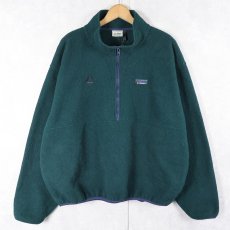 画像1: 80's L.L.Bean 刺繡入り ハーフジップ パイルフリースジャケット (1)