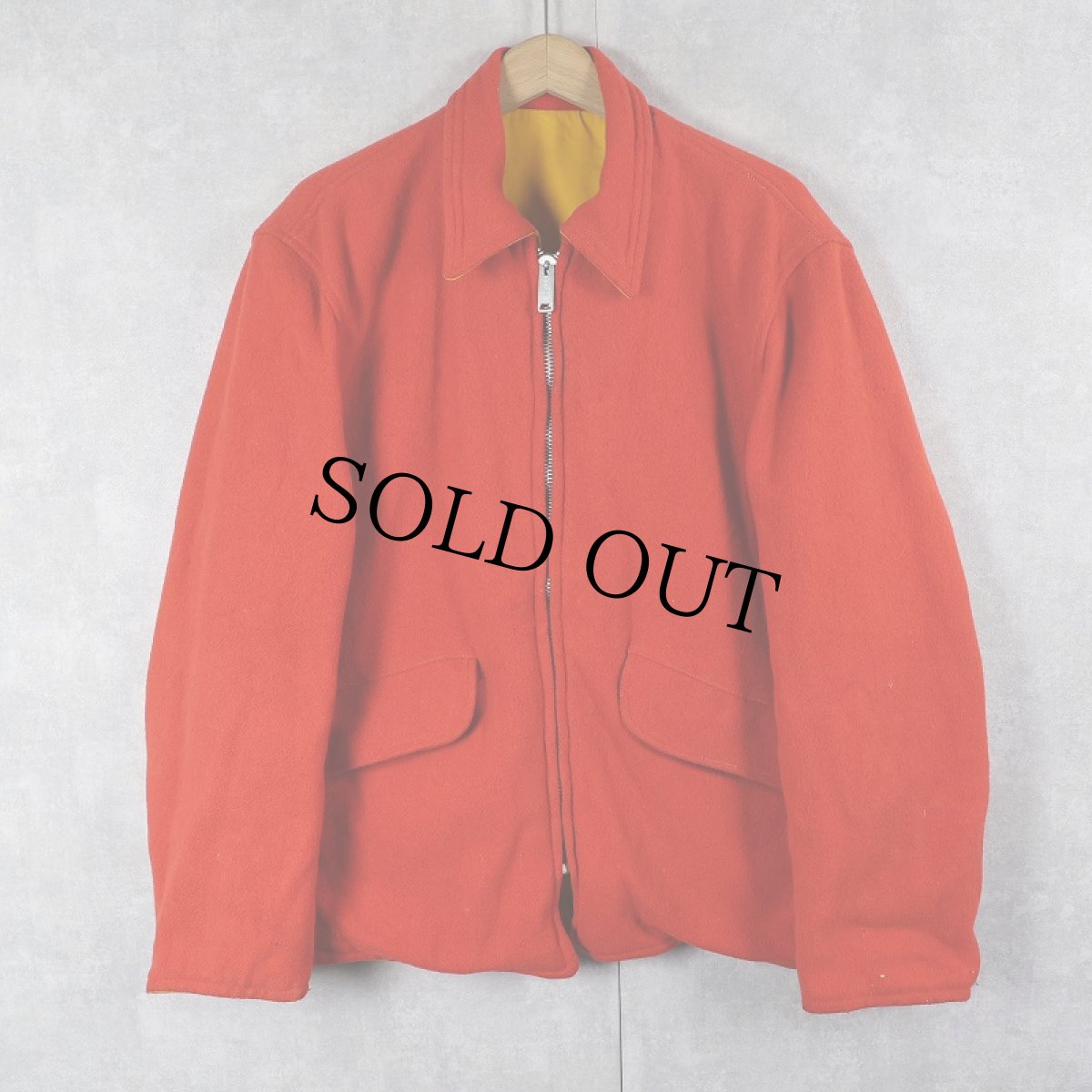 画像2: 60's〜 コットン/ウール リバーシブルジャケット (2)