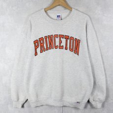 画像1: 90's〜 RUSSELL ATHLETIC USA製 前V "PRINCETON" プリントスウェット XL (1)
