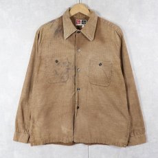 画像1: 50's Super Macy コーデュロイシャツ L (1)