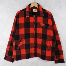 画像1: 50〜60's CHIL CHASER バファローチェック柄 ウールジャケット  (1)
