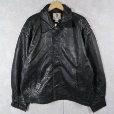 画像1: 90's PEPSI レザージャケット BLACK L (1)