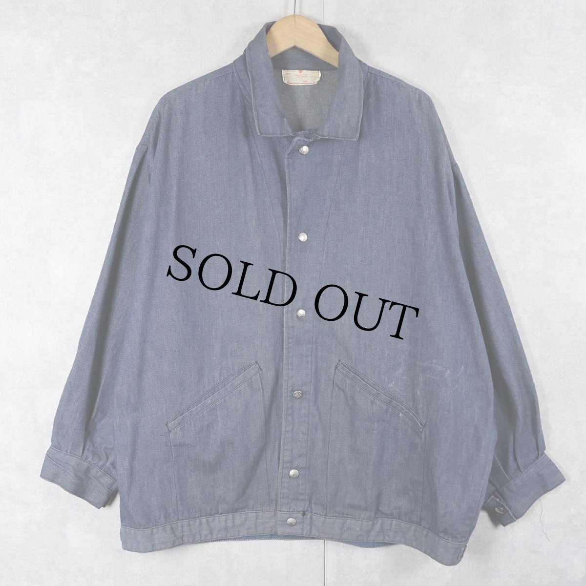 画像1: 70's〜 バッドダイ デニムカバーオール SIZE52 (1)