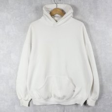 画像1: 90's〜 RUSSELL ATHLETIC USA製 無地 スウェットフーディ XXL (1)