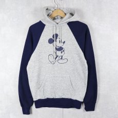 画像1: 80's DISNEY CASUALS "MICKEY MOUSE" スウェットフーディー M (1)