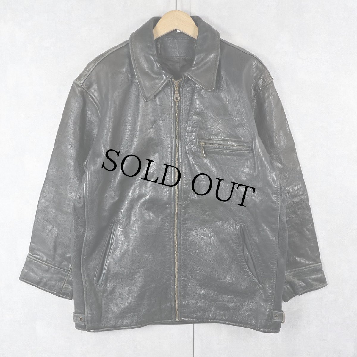 画像1: レザージャケット BLACK (1)