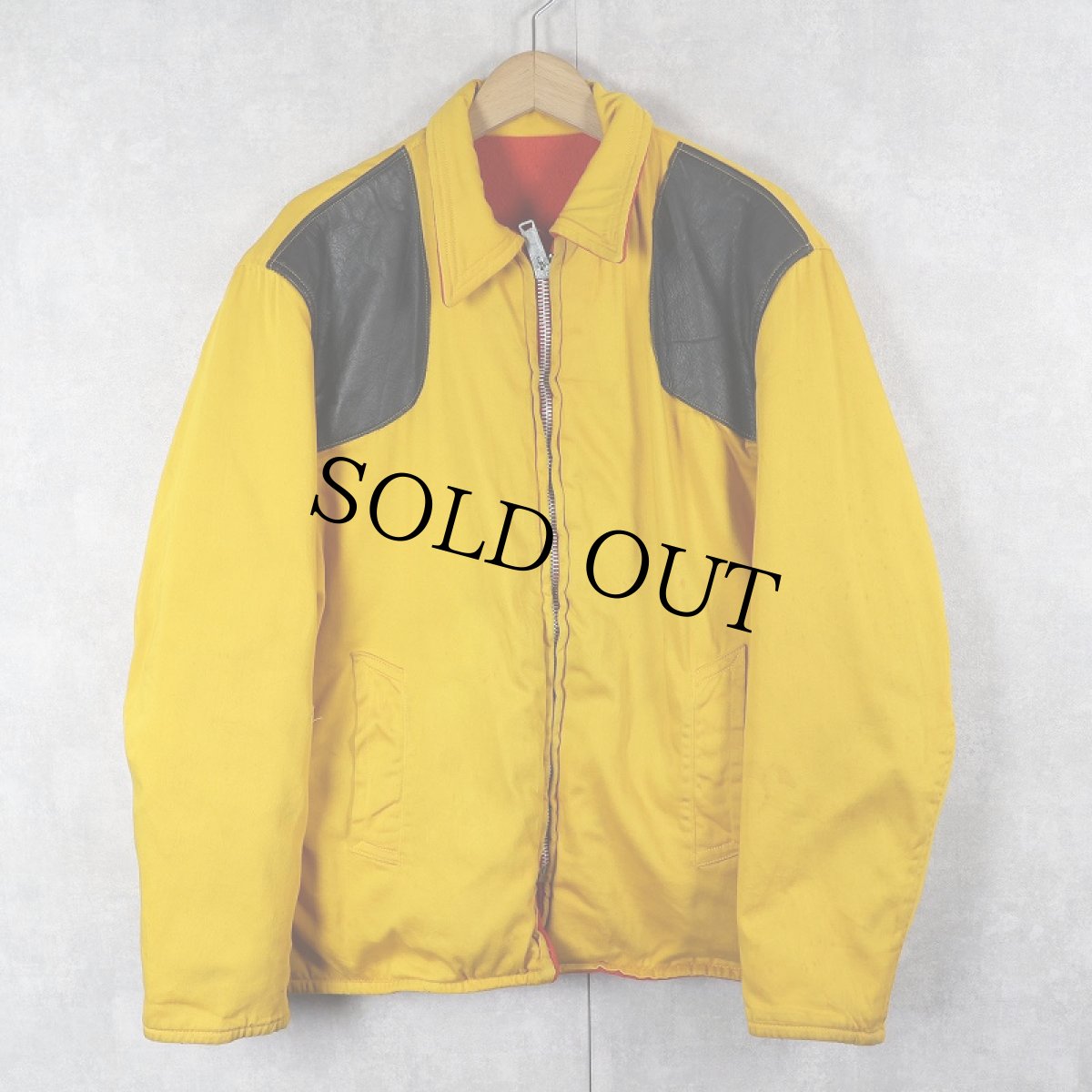 画像1: 60's〜 コットン/ウール リバーシブルジャケット (1)