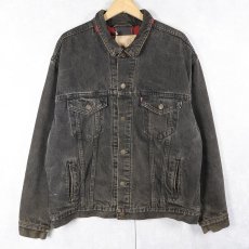 画像1: 80's Levi's ネルライナー ブラックデニムジャケット (1)