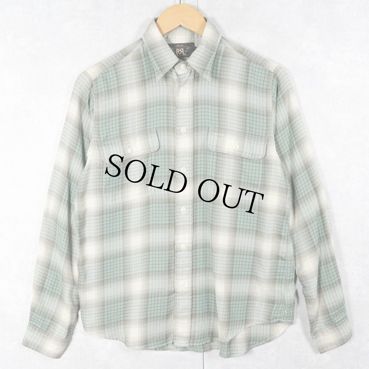 画像1: Ralph Lauren RRL オンブレーチェック柄 コットンシャツ (1)