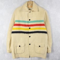 画像1: 60's HUDSONS BAY ボーダー柄 ウールブランケットジャケット (1)