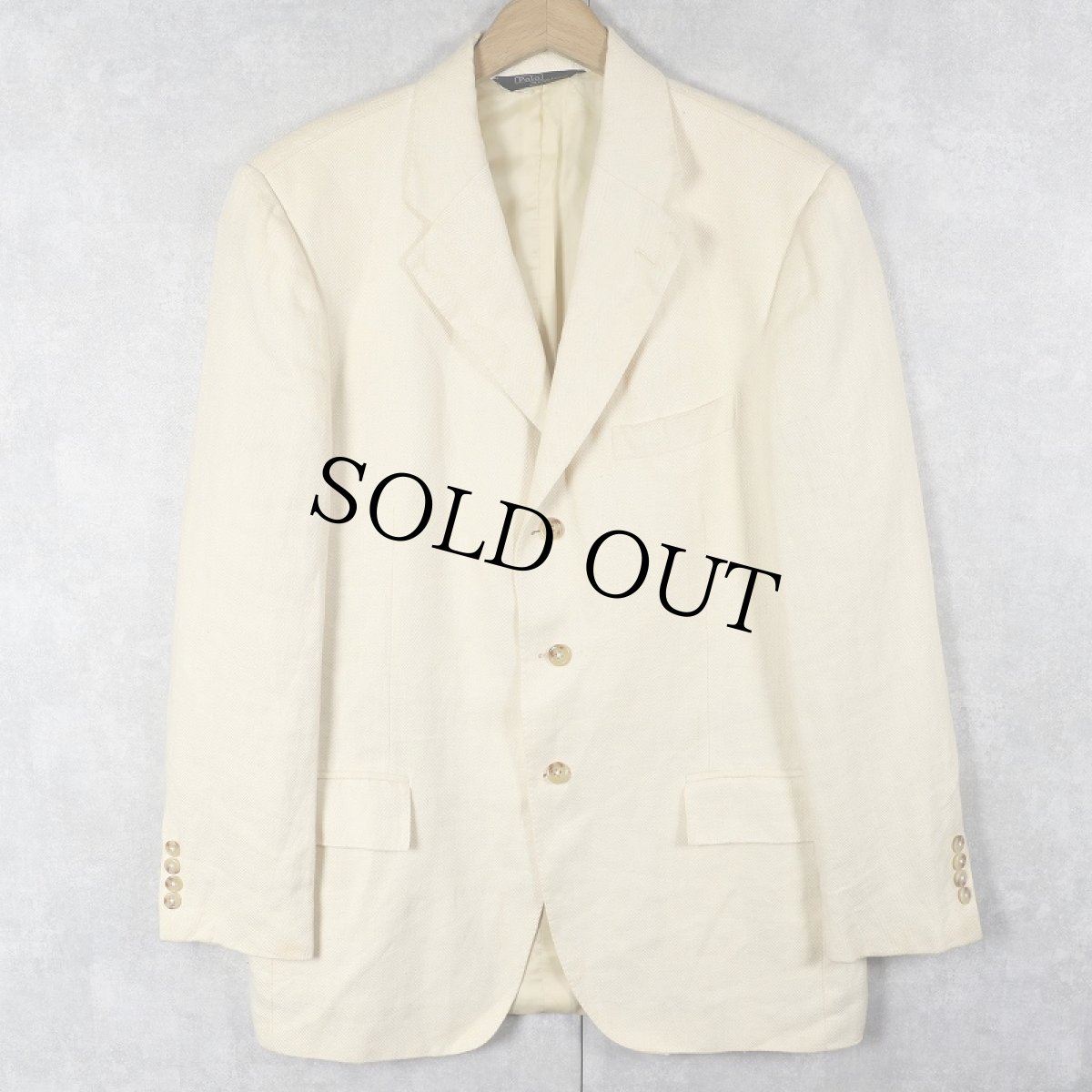 画像1: POLO Ralph Lauren Blue Label ITALY製 ヘリンボーン織り テーラードジャケット SIZE40R (1)