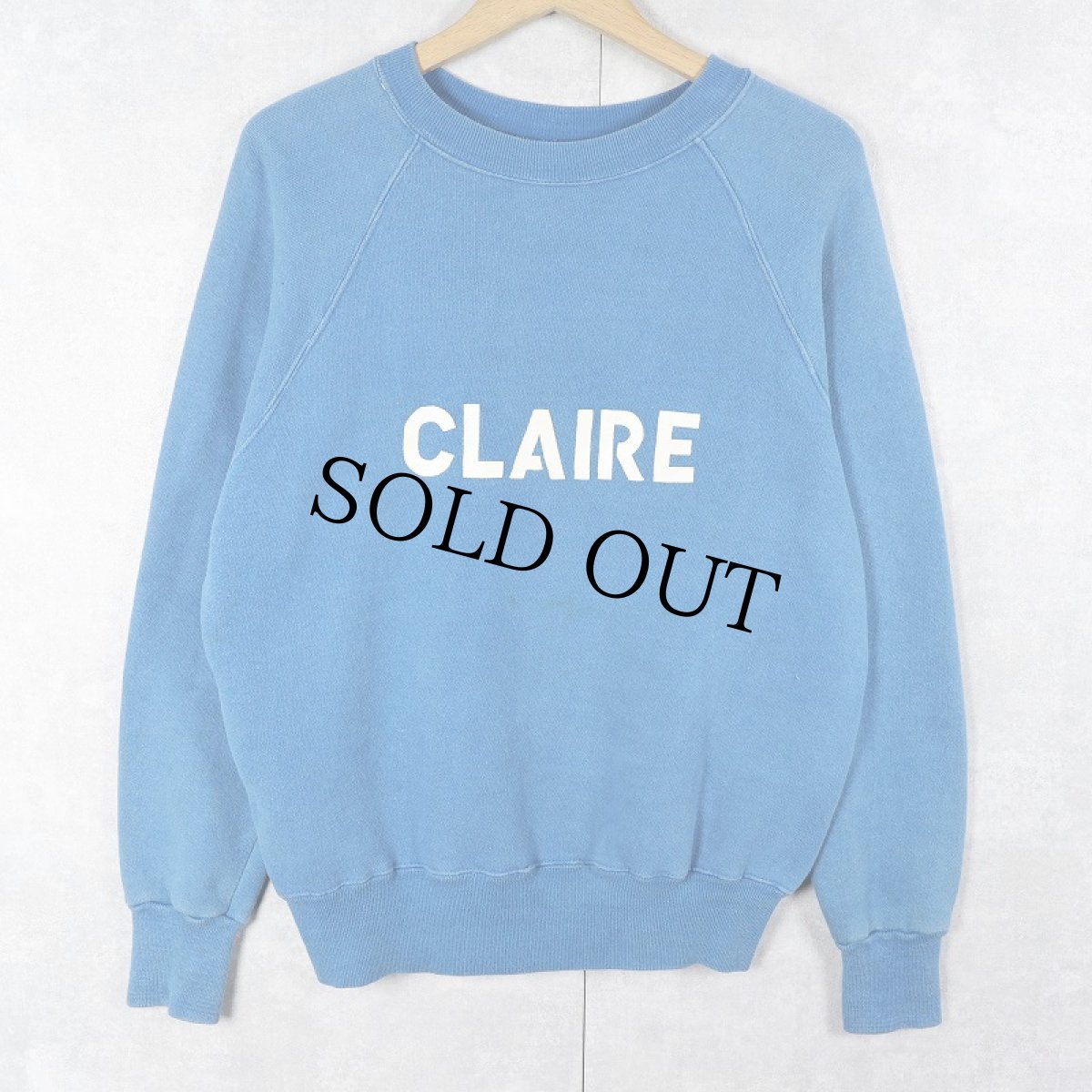 画像1: 60's "CLAIRE" プリントラグランスウェット  (1)