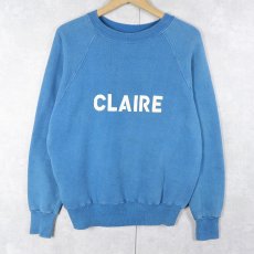 画像1: 60's "CLAIRE" プリントラグランスウェット  (1)