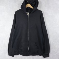 画像1: 90〜2000's TULTEX スウェットジップパーカー BLACK 2XL (1)