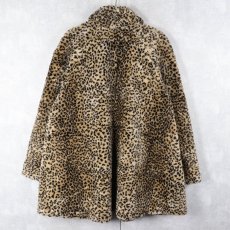 画像2: 80's Monterey USA製 レオパード柄 フェイクファーコート  (2)