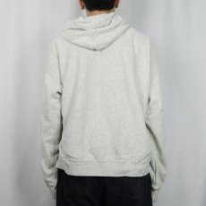 画像3: 90's U.S.ARMY ロゴプリント スウェットジップパーカー XL (3)