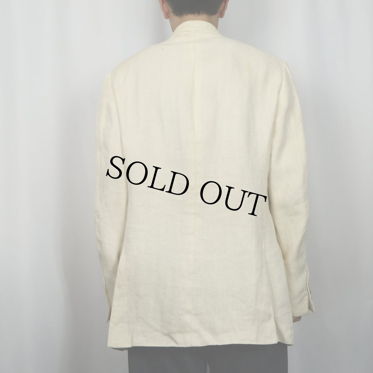 画像3: POLO Ralph Lauren Blue Label ITALY製 ヘリンボーン織り テーラードジャケット SIZE40R (3)