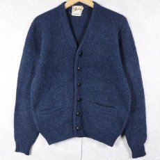 画像1: 60's Barclay モヘアニットカーディガン M (1)