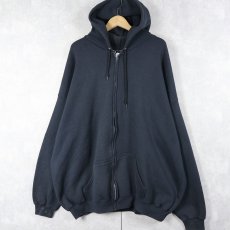 画像1: スウェットジップパーカー BLACK (1)