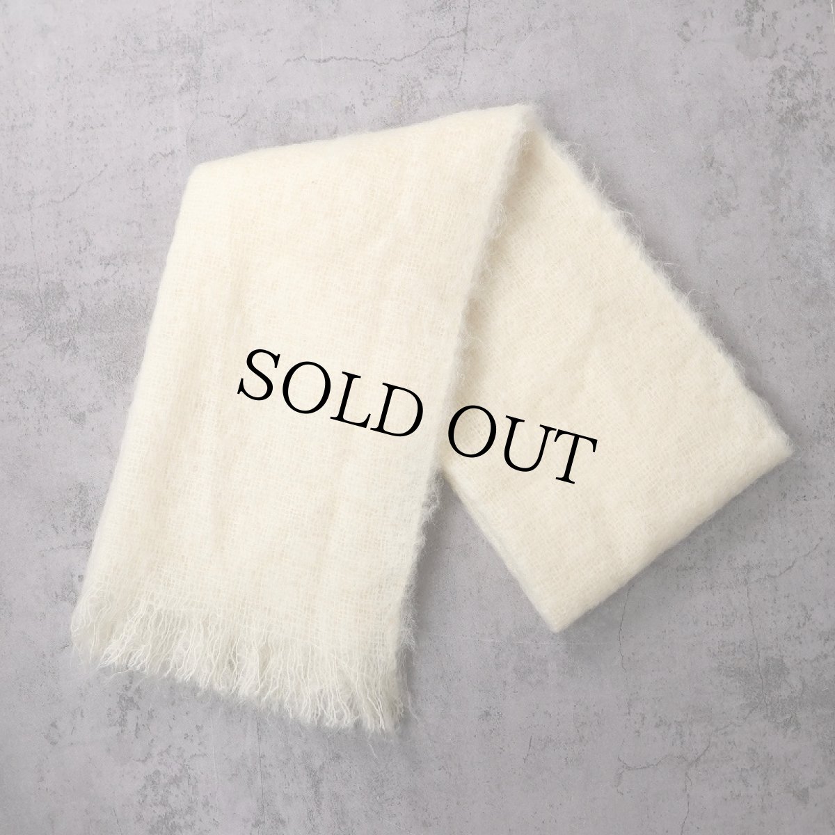 画像1: モヘアニットマフラー (1)