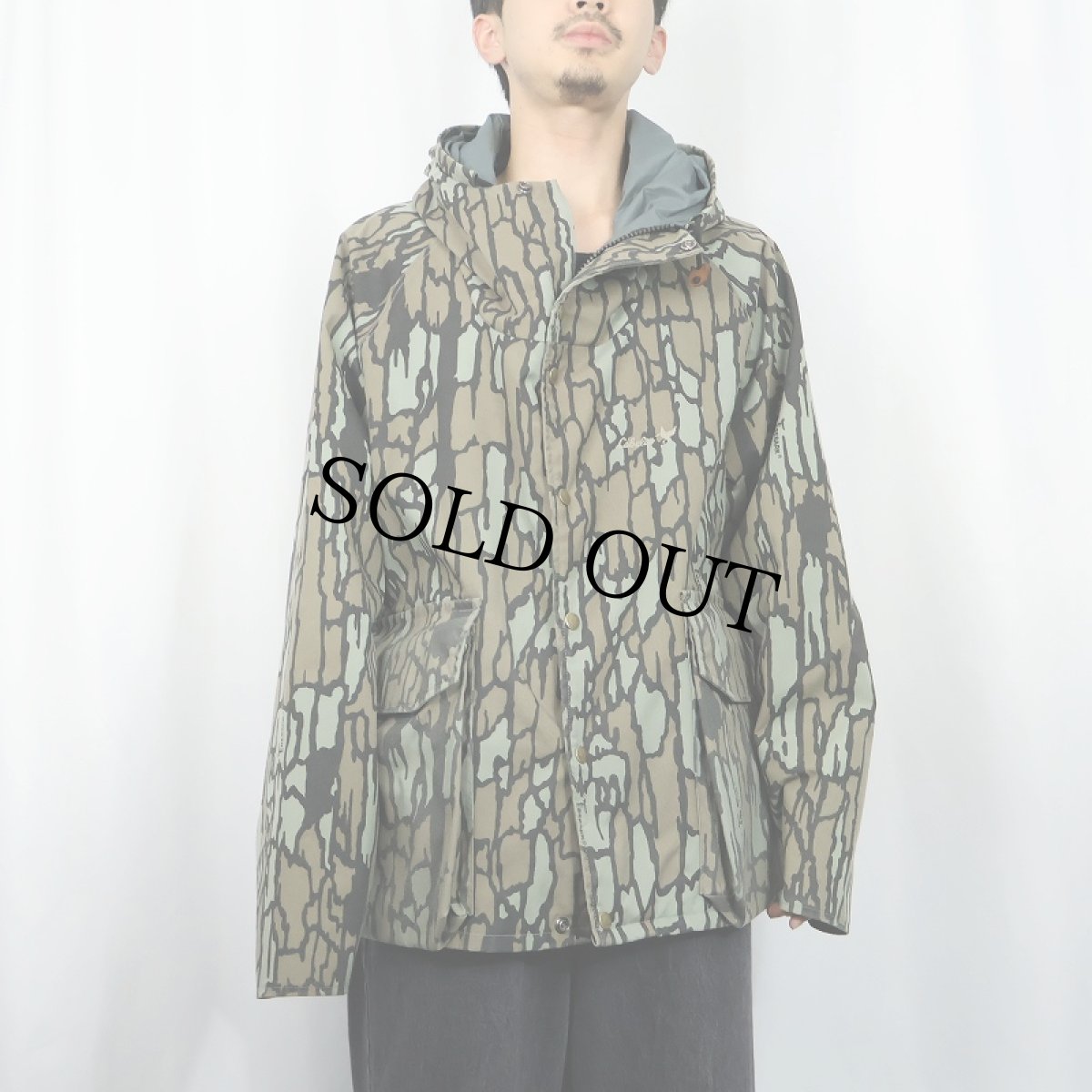 画像2: 90's Cabelas USA製 "TREBARK" カモ柄 GORE-TEX ナイロンジャケット XXL (2)