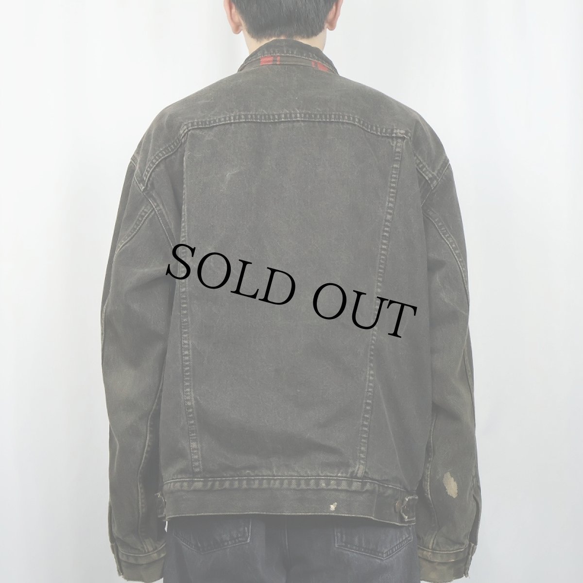 画像3: 80's Levi's ネルライナー ブラックデニムジャケット (3)