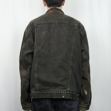 画像3: 80's Levi's ネルライナー ブラックデニムジャケット (3)