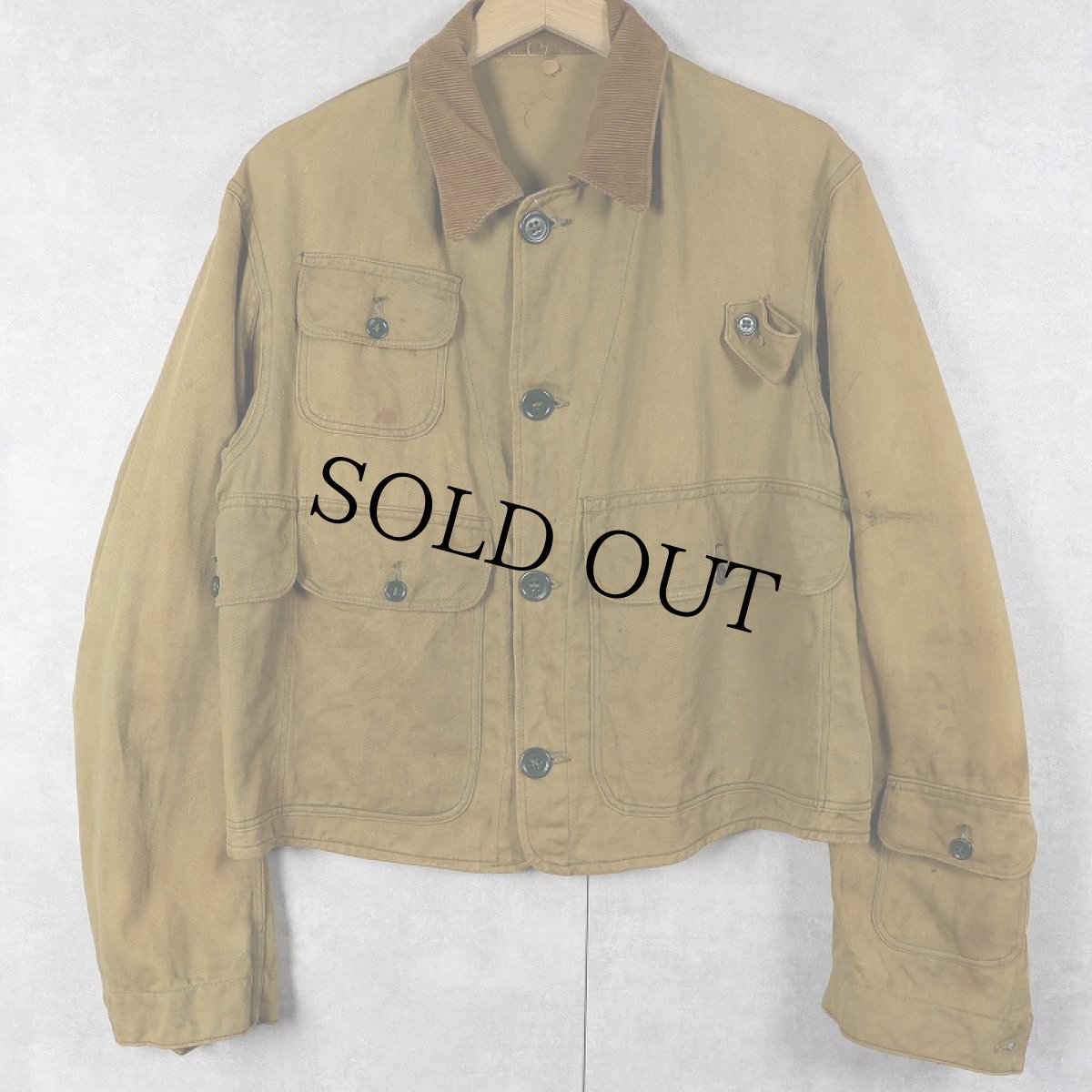 画像1: 〜40's UNKNOWN フィッシングジャケット (1)