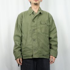 画像2: 60's U.S.NAVY A-2 デッキジャケット MEDIUM (2)
