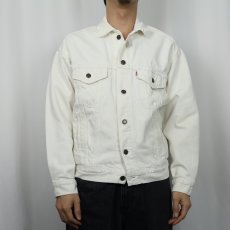 画像2: 90's Levi's 70507 USA製 ホワイトデニムジャケット S (2)