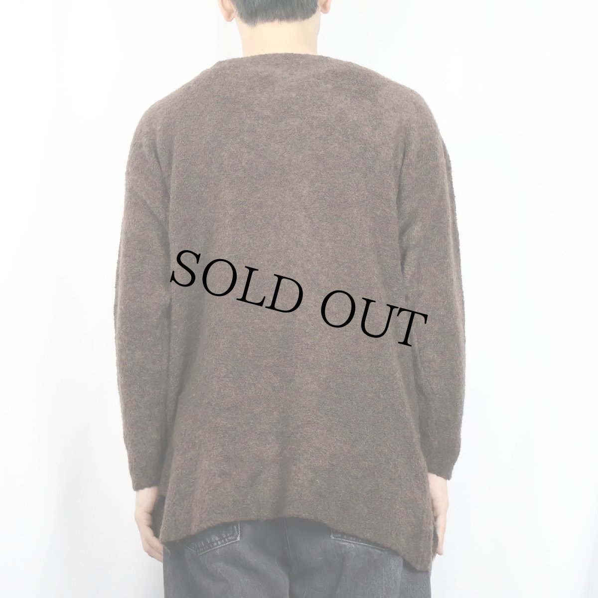 画像3: 90's Eddie Bauer ウール×ナイロンニットセーター BROWN L (3)