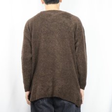 画像3: 90's Eddie Bauer ウール×ナイロンニットセーター BROWN L (3)
