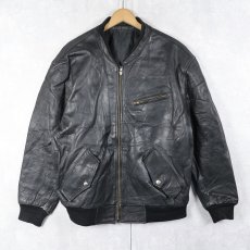 画像1: 〜80's レザージャケット BLACK  (1)