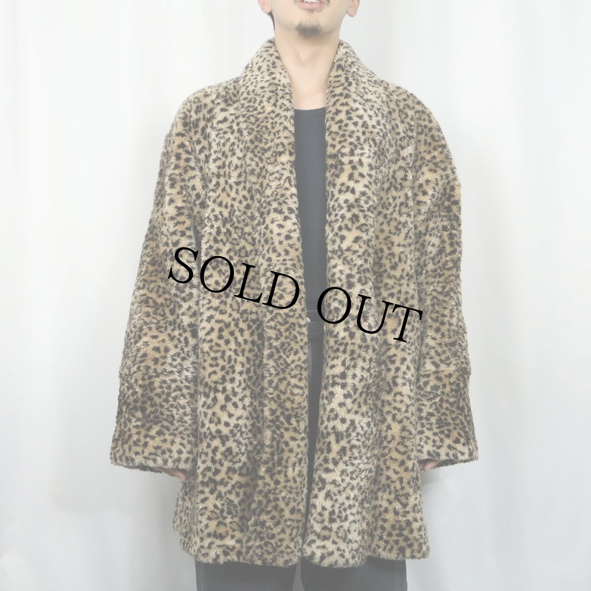 画像3: 80's Monterey USA製 レオパード柄 フェイクファーコート  (3)
