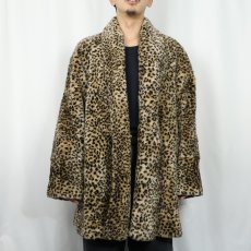画像3: 80's Monterey USA製 レオパード柄 フェイクファーコート  (3)