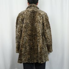 画像4: 80's Monterey USA製 レオパード柄 フェイクファーコート  (4)