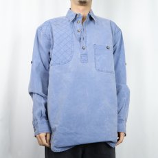 画像2: ORVIS ガンパッチ付き コットンハンティングシャツ M (2)