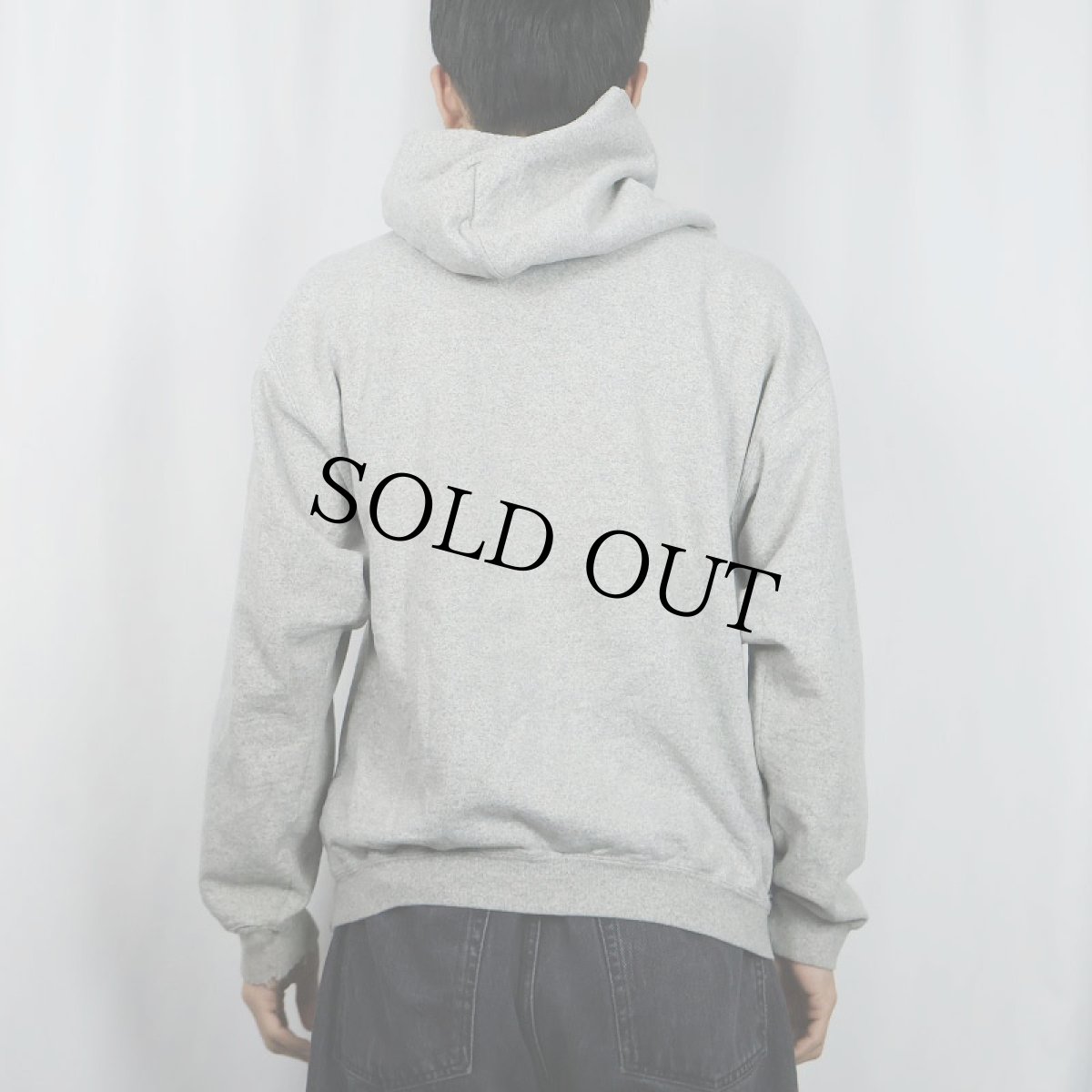 画像3: 90's USA製 "NAVY" プリントスウェットフーディー M (3)