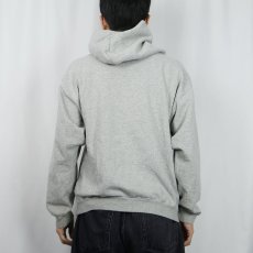 画像3: 90's USA製 "NAVY" プリントスウェットフーディー M (3)