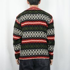 画像3: 60's Sears Sportswear フェアアイル柄 ウールニットセーター L (3)