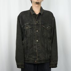 画像2: 80's Levi's ネルライナー ブラックデニムジャケット (2)