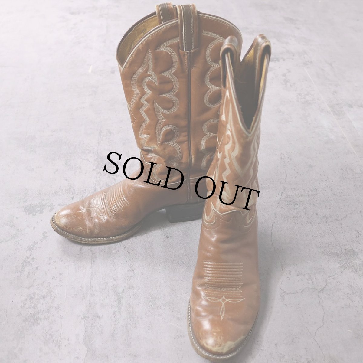 画像1: 70's〜 Tony Lama レザーウエスタンブーツ 27.5cm (1)