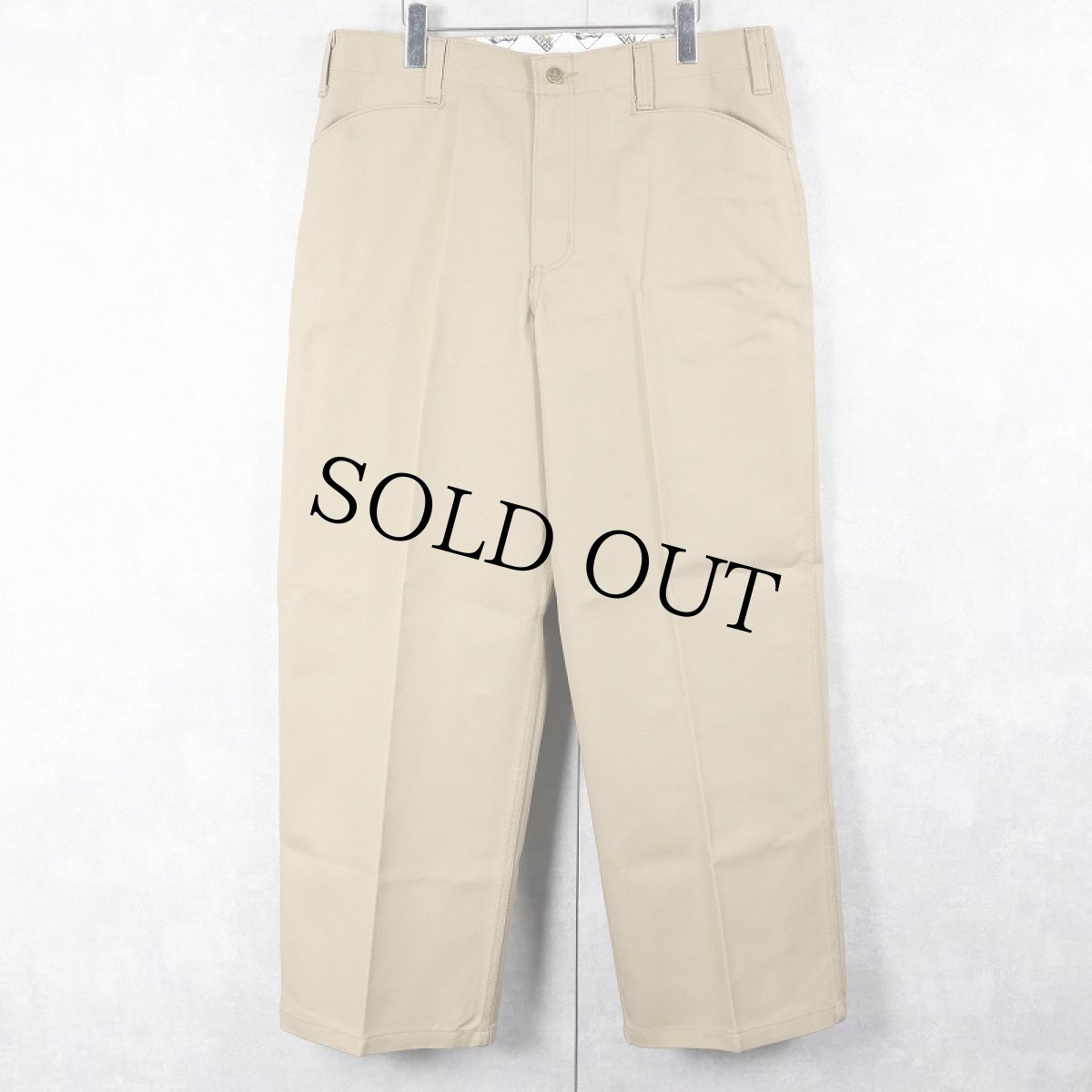 画像3: BEN DAVIS "THE GORILLA CUT" ゴリラカットパンツ KHAKI フラッシャー付き未使用品 W36 L30 (3)