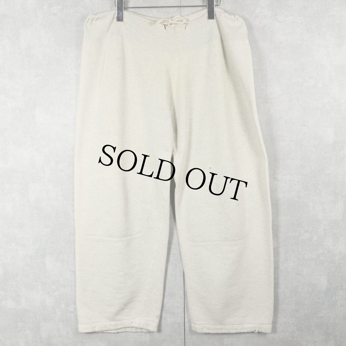 画像1: 40's WWII U.S.NAVY ダブルニー スウェットパンツ L (1)