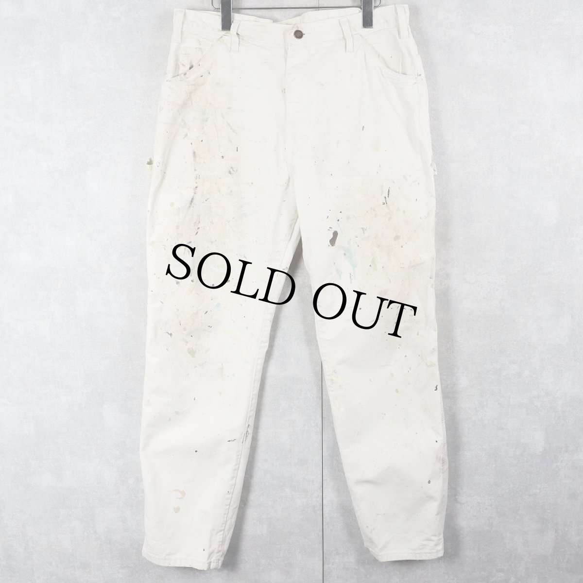 画像2: Dickies ペンキペイント ペインターパンツ W35 (2)