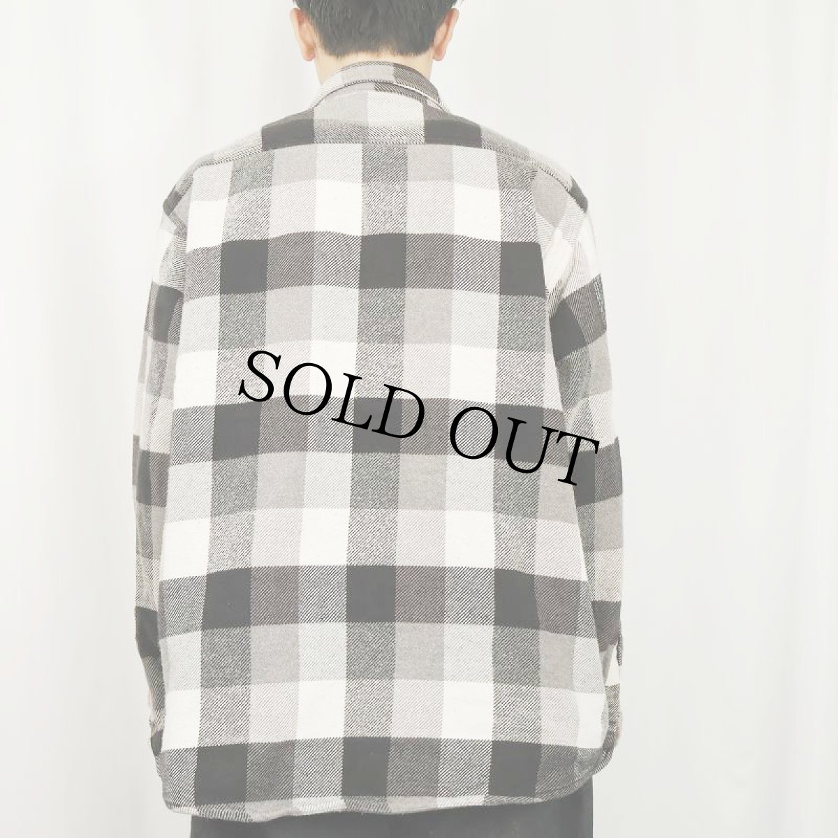 画像3: 90's FIVE BROTHER ブロックチェック柄 ヘビーネルシャツ  (3)