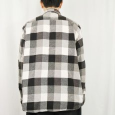 画像3: 90's FIVE BROTHER ブロックチェック柄 ヘビーネルシャツ  (3)